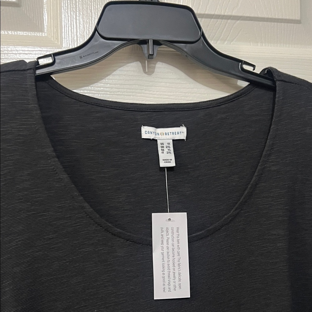 Canyon Retreat Black Long Sleeve Dress NWT size: 1X retail $48 - Picture 2 of 7